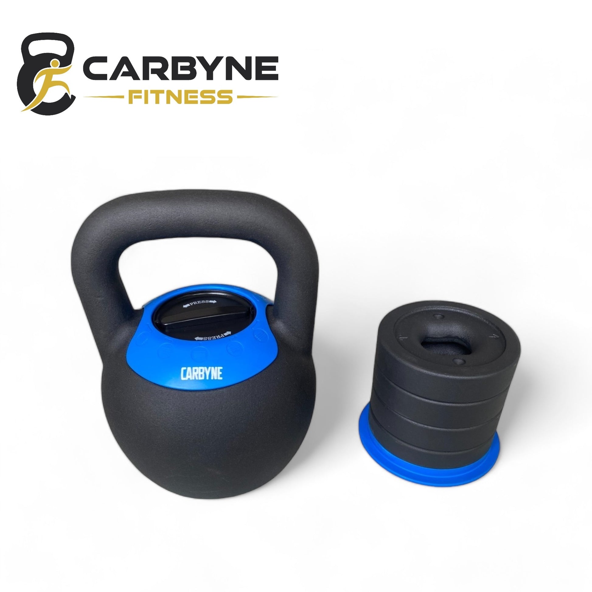 CARBYNE adjustable kettlebells blue set