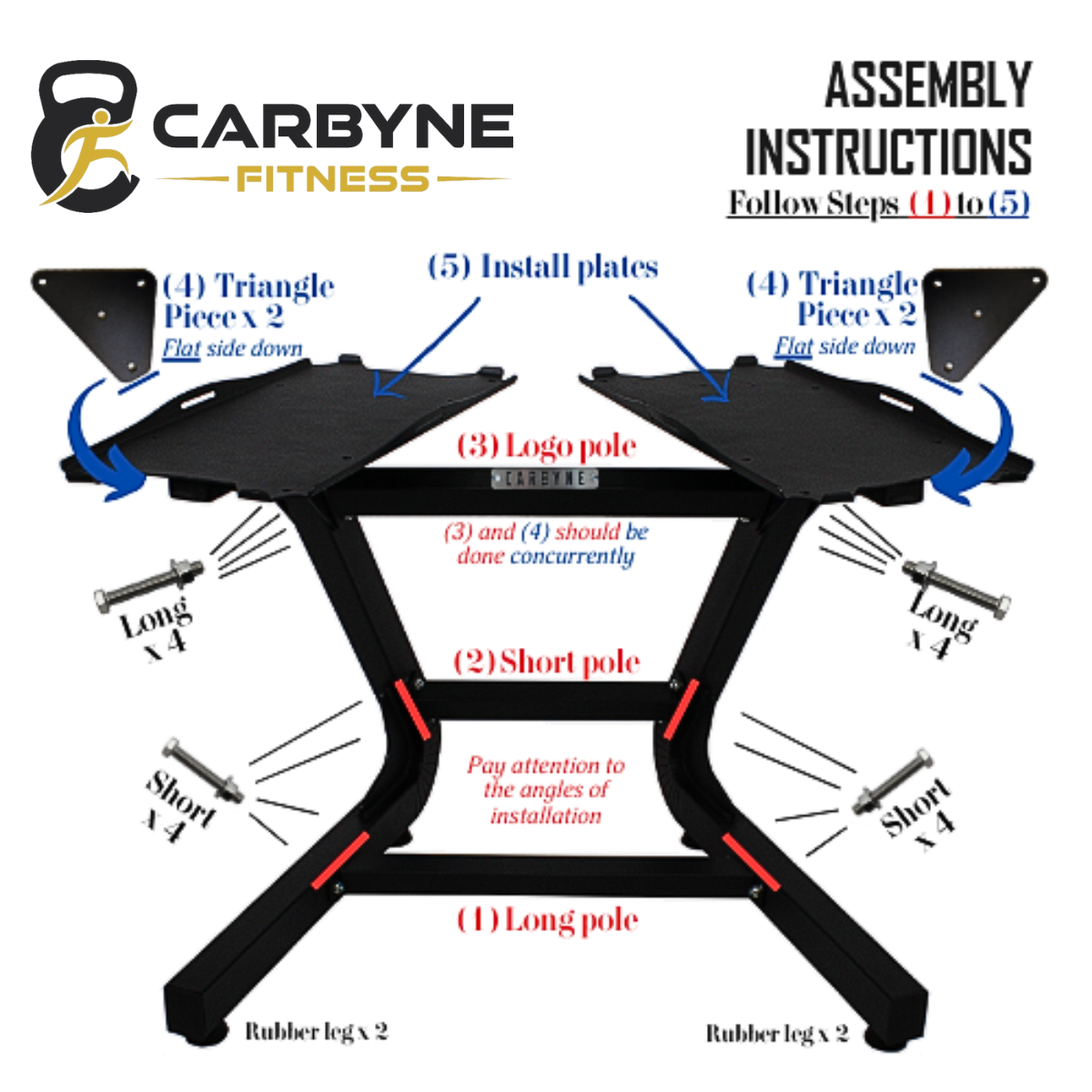 CARBYNE Dumbbell Rack assembly