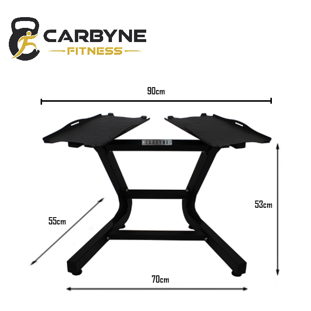 CARBYNE Dumbbell Rack with measurements