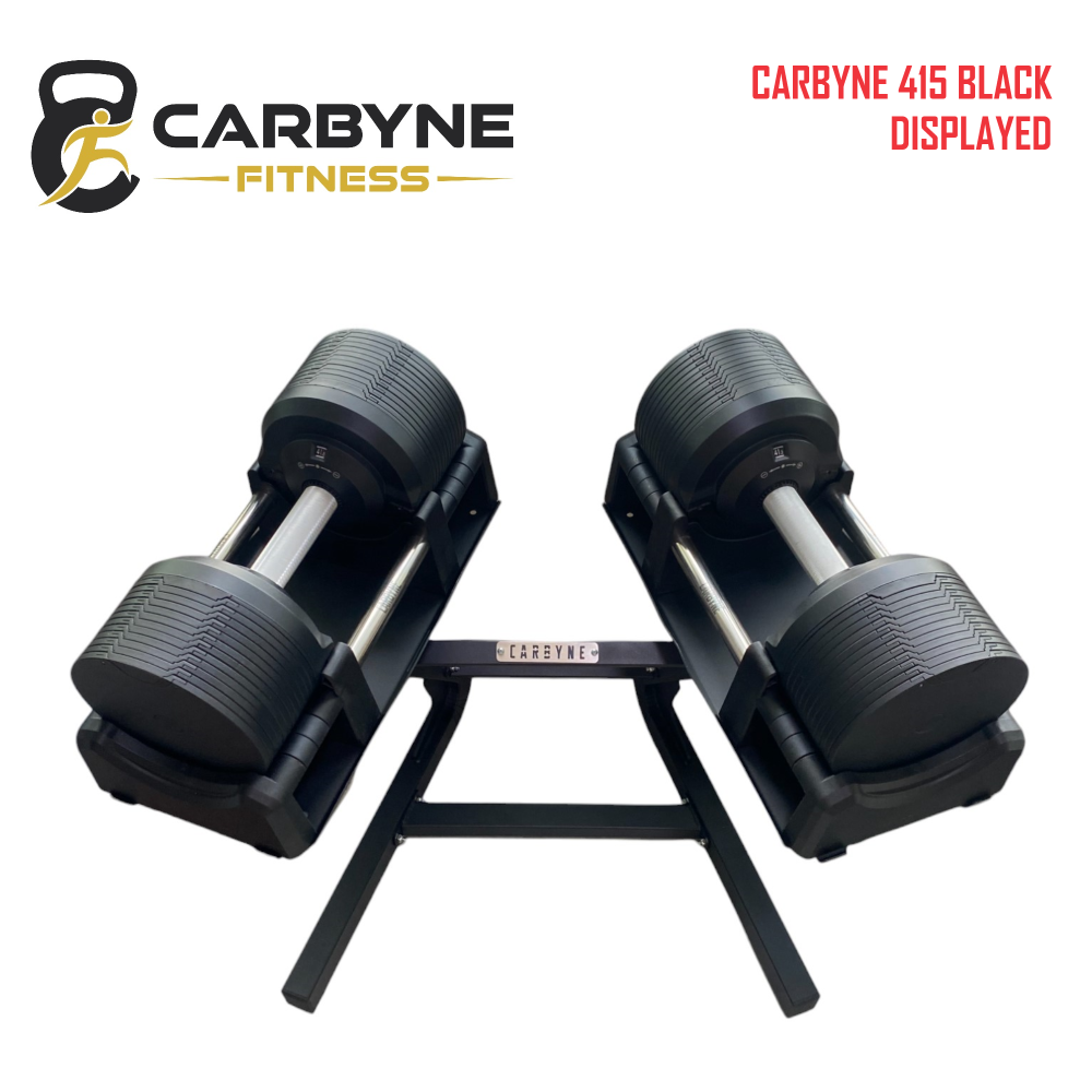 Black CARBYNE 415 adjustable dumbbells set