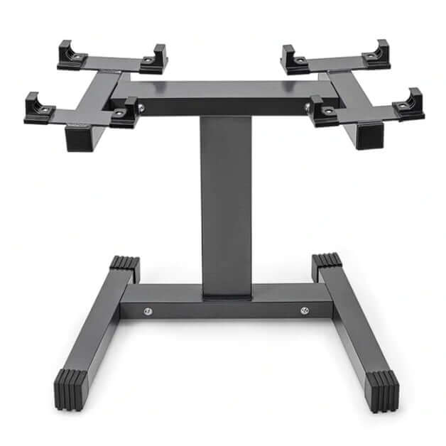 Quick Adjustable Dumbbell Rack for home gym, made of durable steel, supports 36KG or 40KG dumbbells.