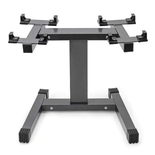 Quick Adjustable Dumbbell Rack for home gym, made of durable steel, supports 36KG or 40KG dumbbells.