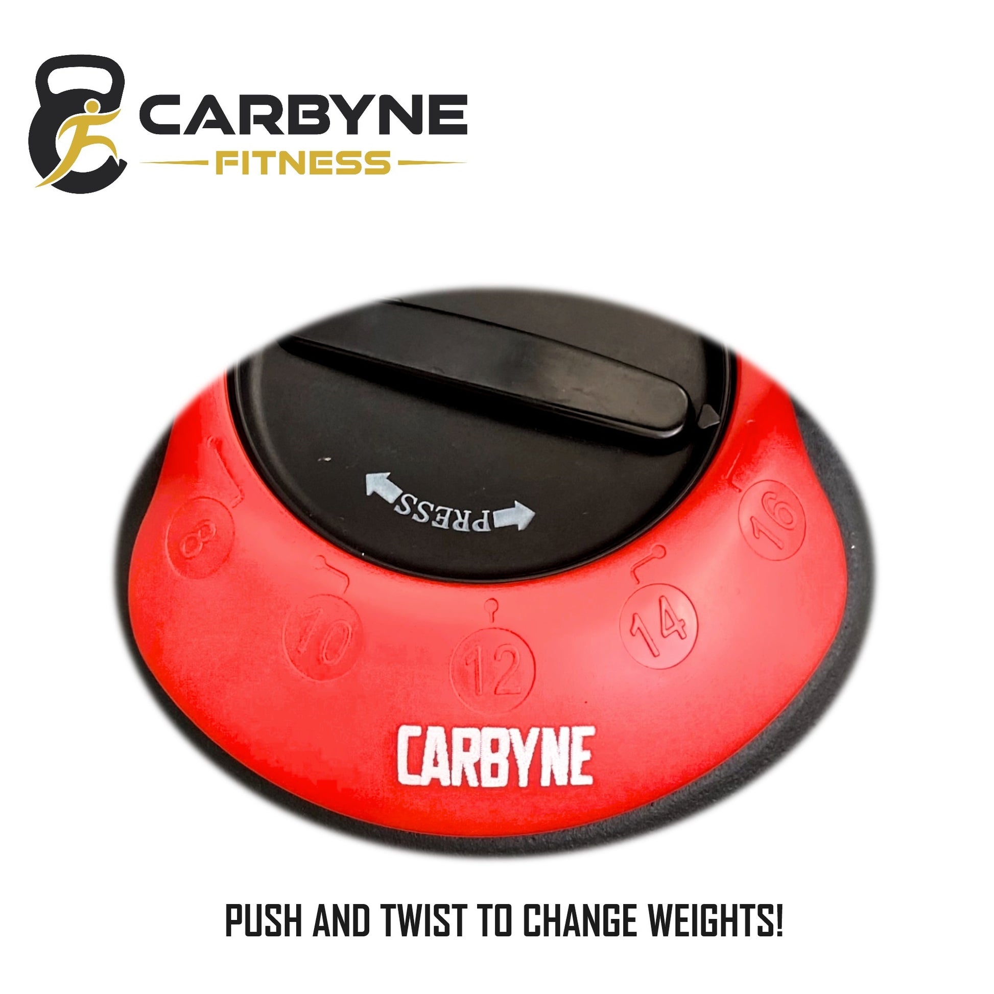 CARBYNE adjustable kettlebells red