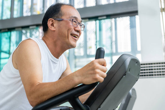 senior citizen doing exercise
