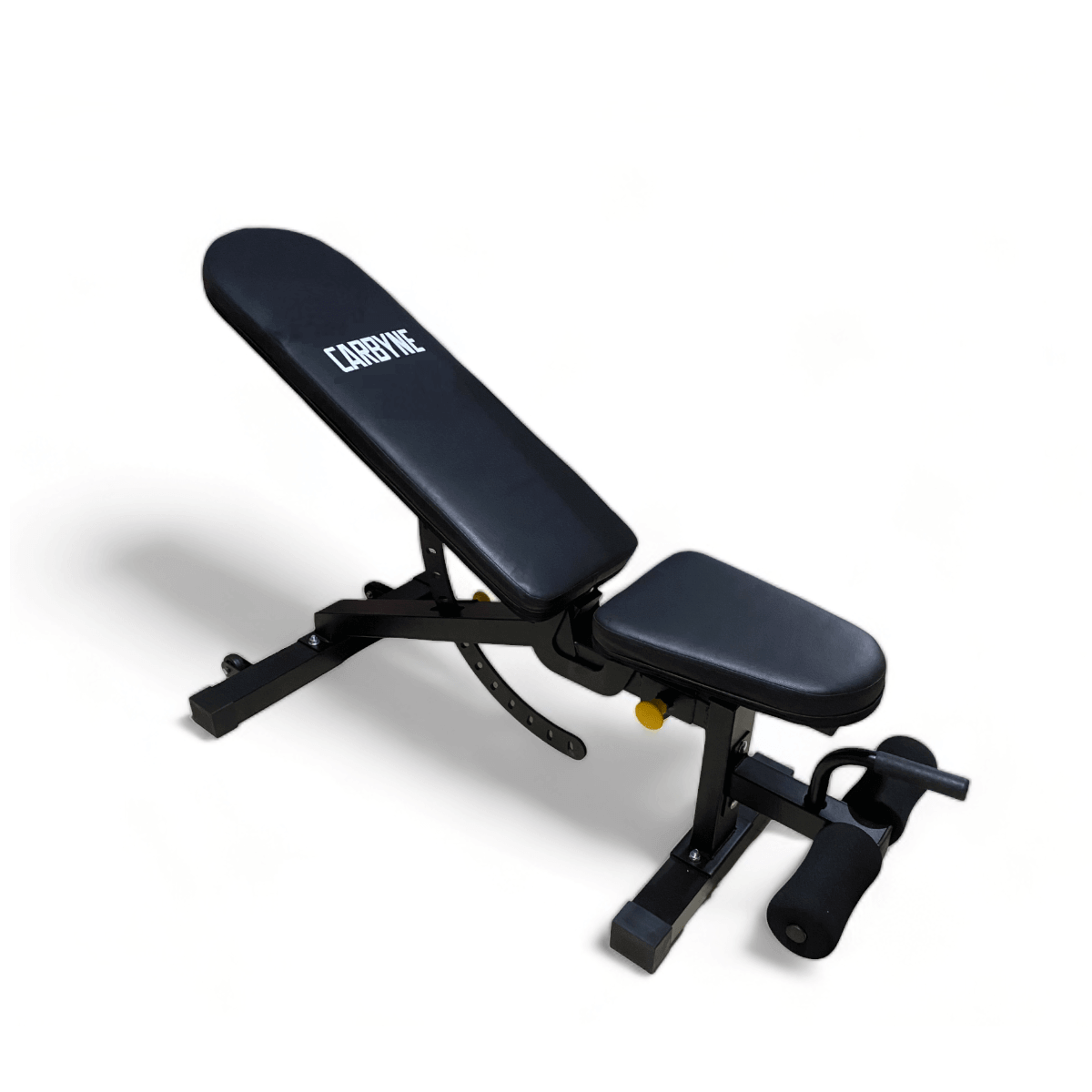 CARBYNE FID 20KG Adjustable Bench for home gym workouts with flat, incline, and decline positions, perfect for dumbbell and kettlebell exercises.