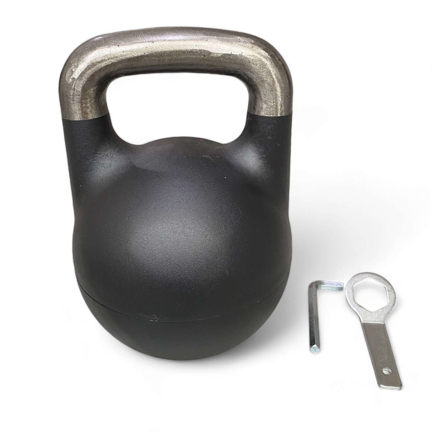 Adjustable CARBYNE 32KG competition kettlebell with tools for home gym equipment, offering weights from 12kg to 32kg.