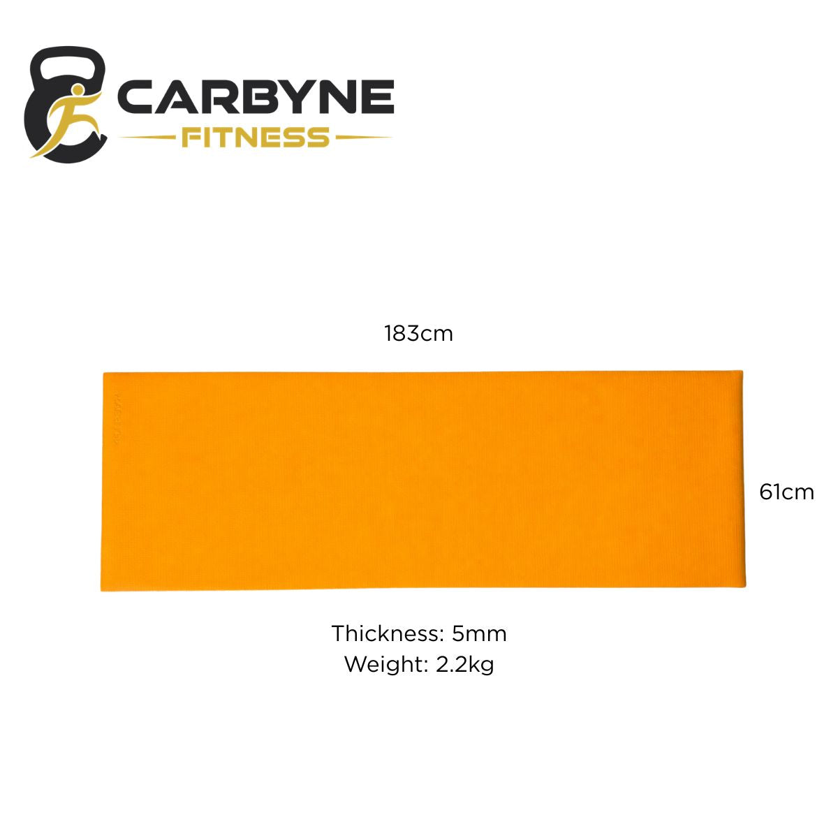 CARBYNE Yoga / Pilates Mat (5mm) - Yellow/Blue