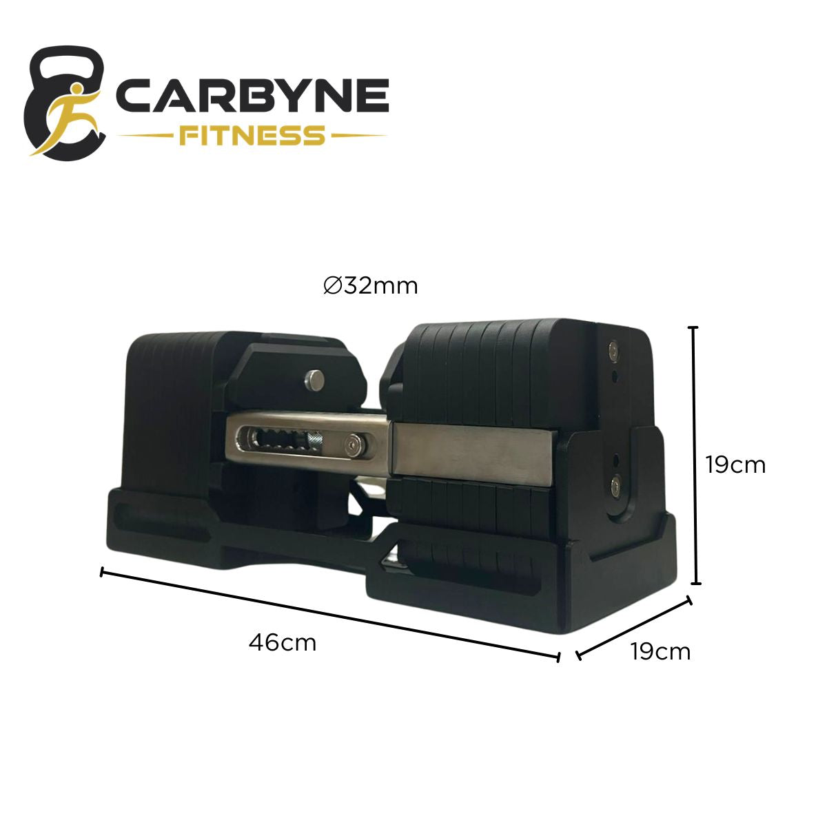 CARBYNE Armour 60kg Adjustable Dumbbell - Most Durable Yet