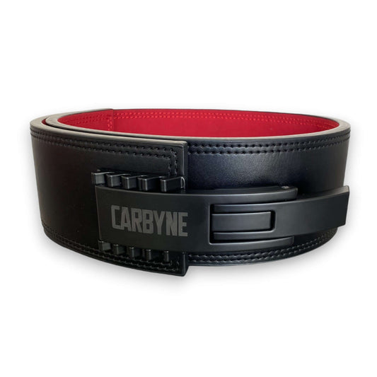 CARBYNE Adjustable Lever Weight Belt for gym, featuring lever design for optimal core support and fit in home gym workouts with dumbbells.