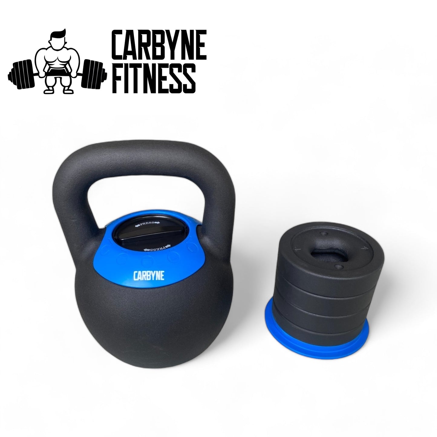 CARBYNE 16KG / 24KG Quick Adjustable Kettlebell (2kg increments from 8kg / 16kg)