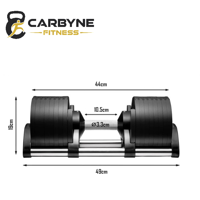 36KG Quick Adjustable Dumbbell (2.25KG increments)