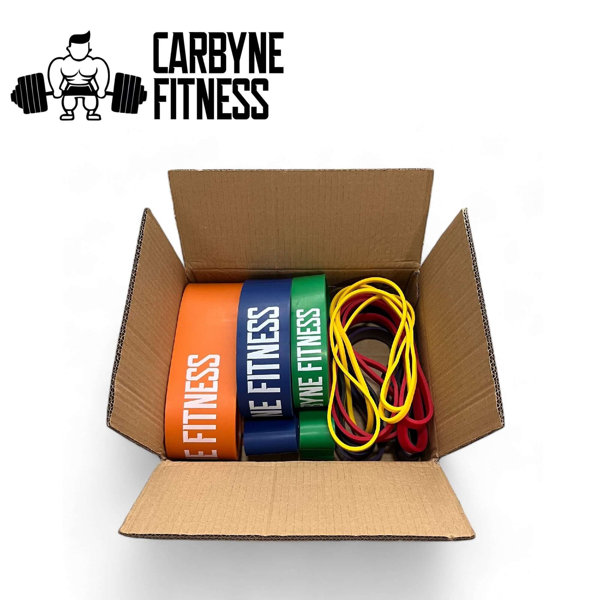 CARBYNE Resistance Bands for home gym, 7 adjustable levels, high-quality latex, ideal gym equipment for all fitness levels.