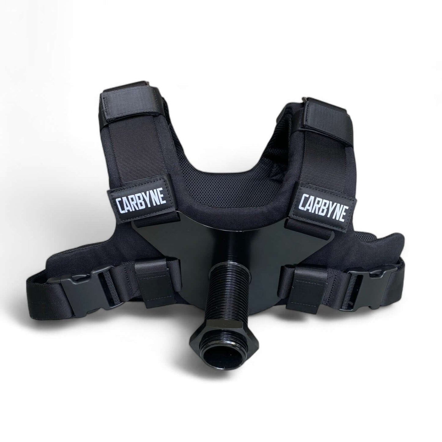 CARBYNE adjustable plate loaded weight vest for gym equipment, ideal for home gym intensity with dumbbells and kettlebells.